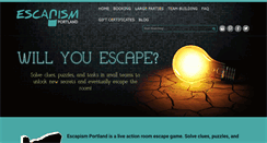 Desktop Screenshot of escapismportland.com