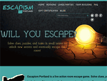 Tablet Screenshot of escapismportland.com